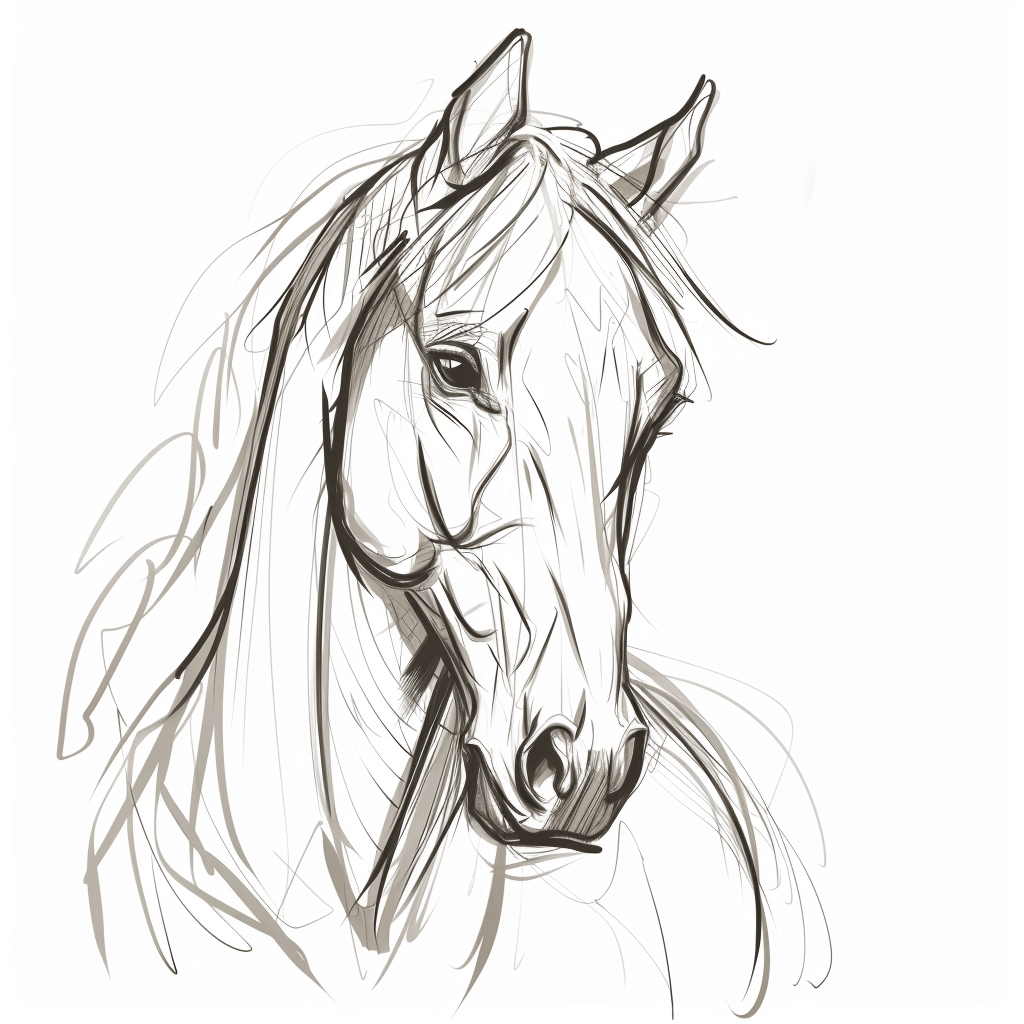 Horse Sketch by Scribble Diffusion